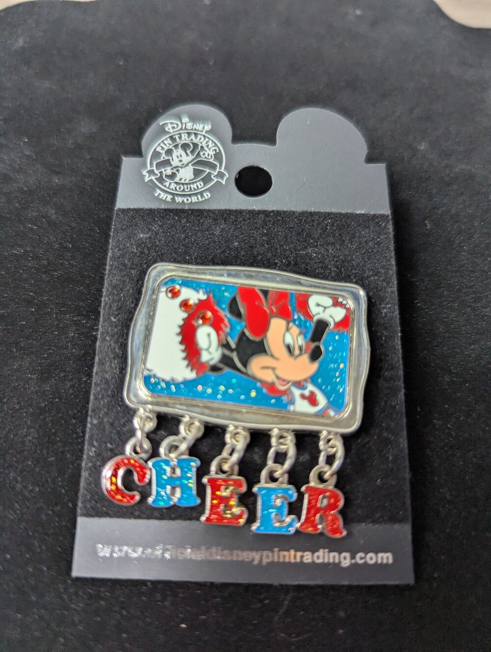 Minnie Mouse Cheer Trading Pin Vintage